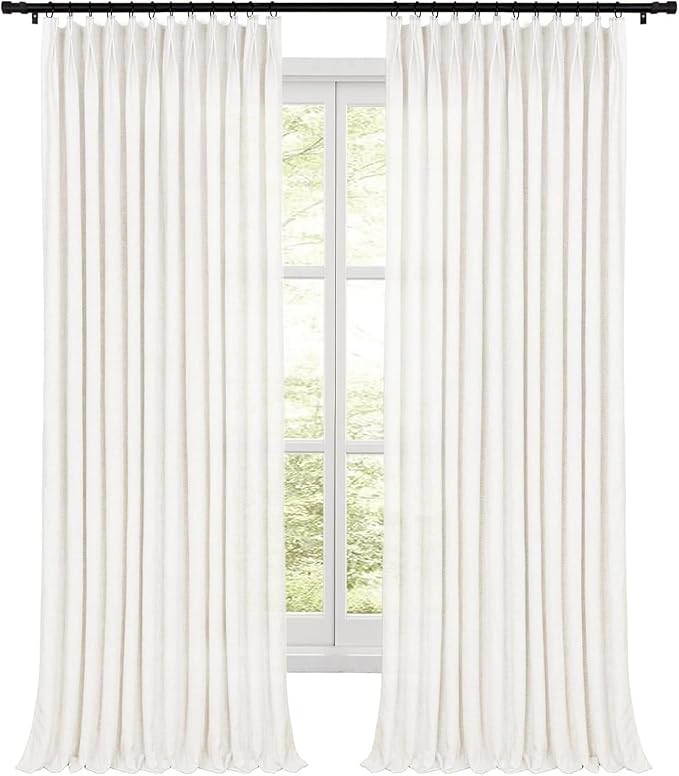 HOMERILLA Pinch Pleated Curtains 96 Inches Long,Unlined Room Darkening Drapes for Living Room,Lil... | Amazon (US)