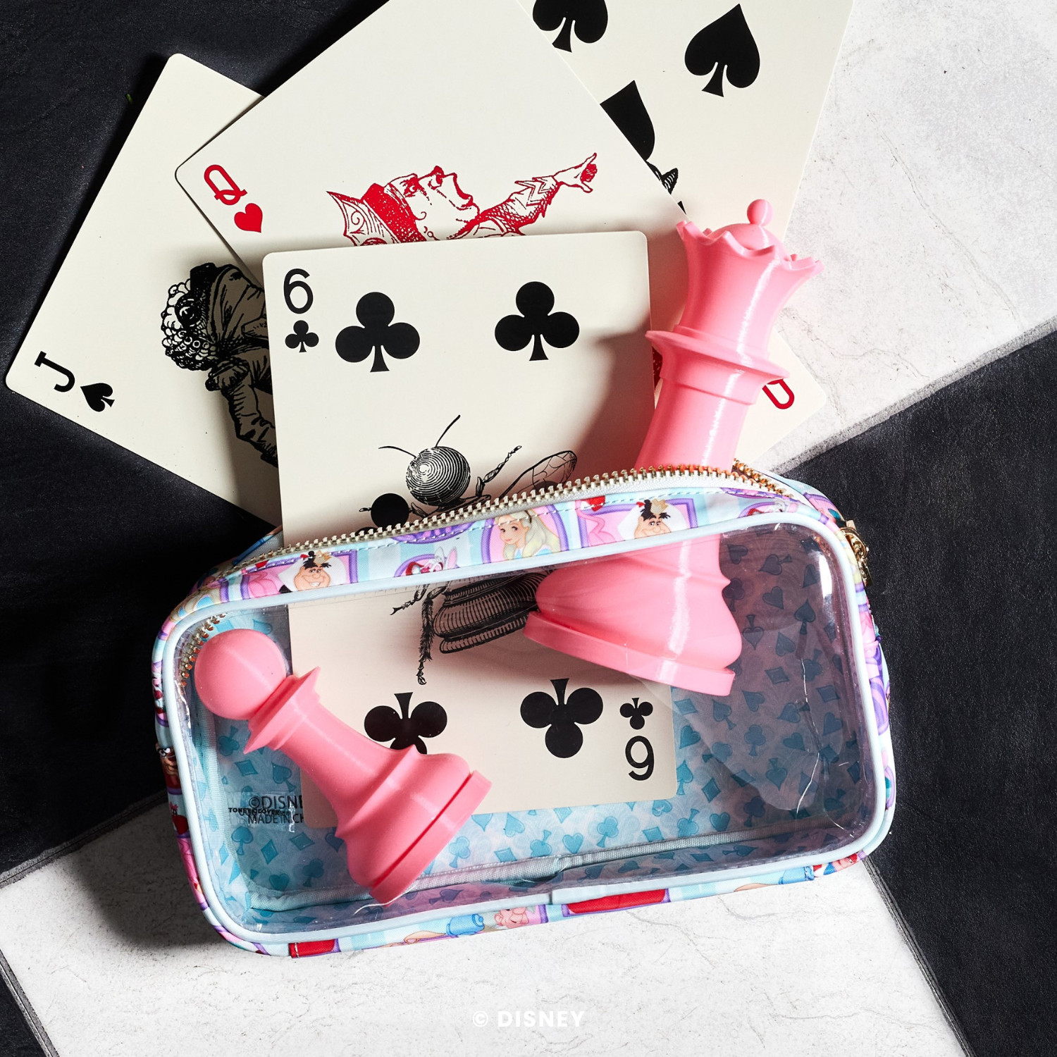 Alice in Wonderland Clear Front Small Pouch Customizable Organization Bag | Stoney Clover Lane | Stoney Clover Lane