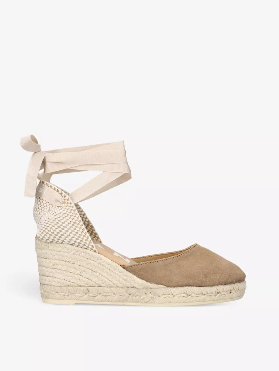 Hamptons suede espadrille wedges | Selfridges