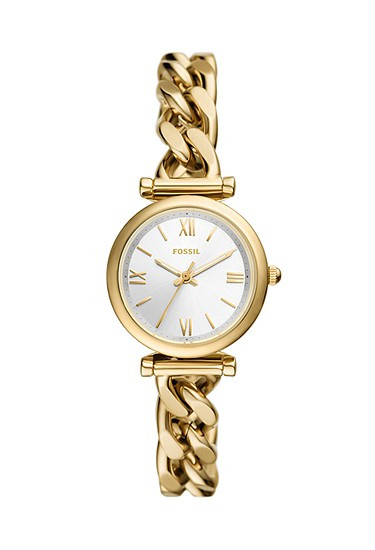 Carlie Mini 28mm Three-Hand Gold-Tone Stainless Steel Watch | Fossil (US)