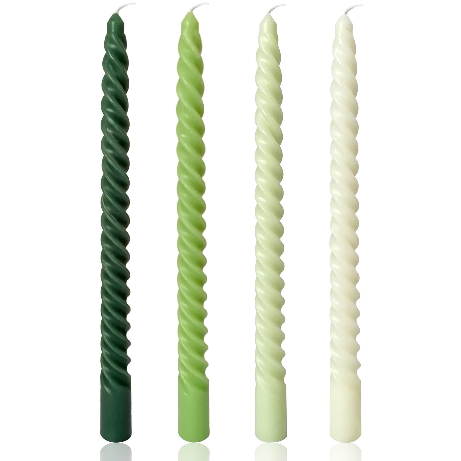10 Inch Cream Spiral Taper Candles for Home Decoration, 4 Pack Red-Gradient Candlesticks for Dinn... | Amazon (US)