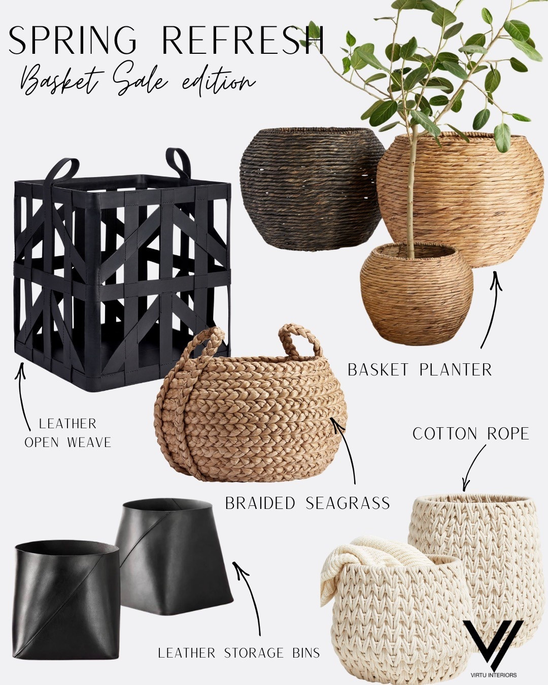 Spring refresh, basket sale edition 🤎 The prettiest storage and planter finds to warm up your space for spring. Woven textures, soft neutrals, and a little black contrast = the easiest seasonal refresh.

#LTKHome #LTKSaleAlert #SpringRefresh #HomeDecorFinds #BasketDecor #PlanterStyling #StorageIdeas #NeutralHomeDecor #OrganicModern #CozyMinimalist #SpringHomeDecor #InteriorInspo #HomeStyling #DecorFinds #LTKStyle #baskets #storage 

#LTKSaleAlert #LTKHome