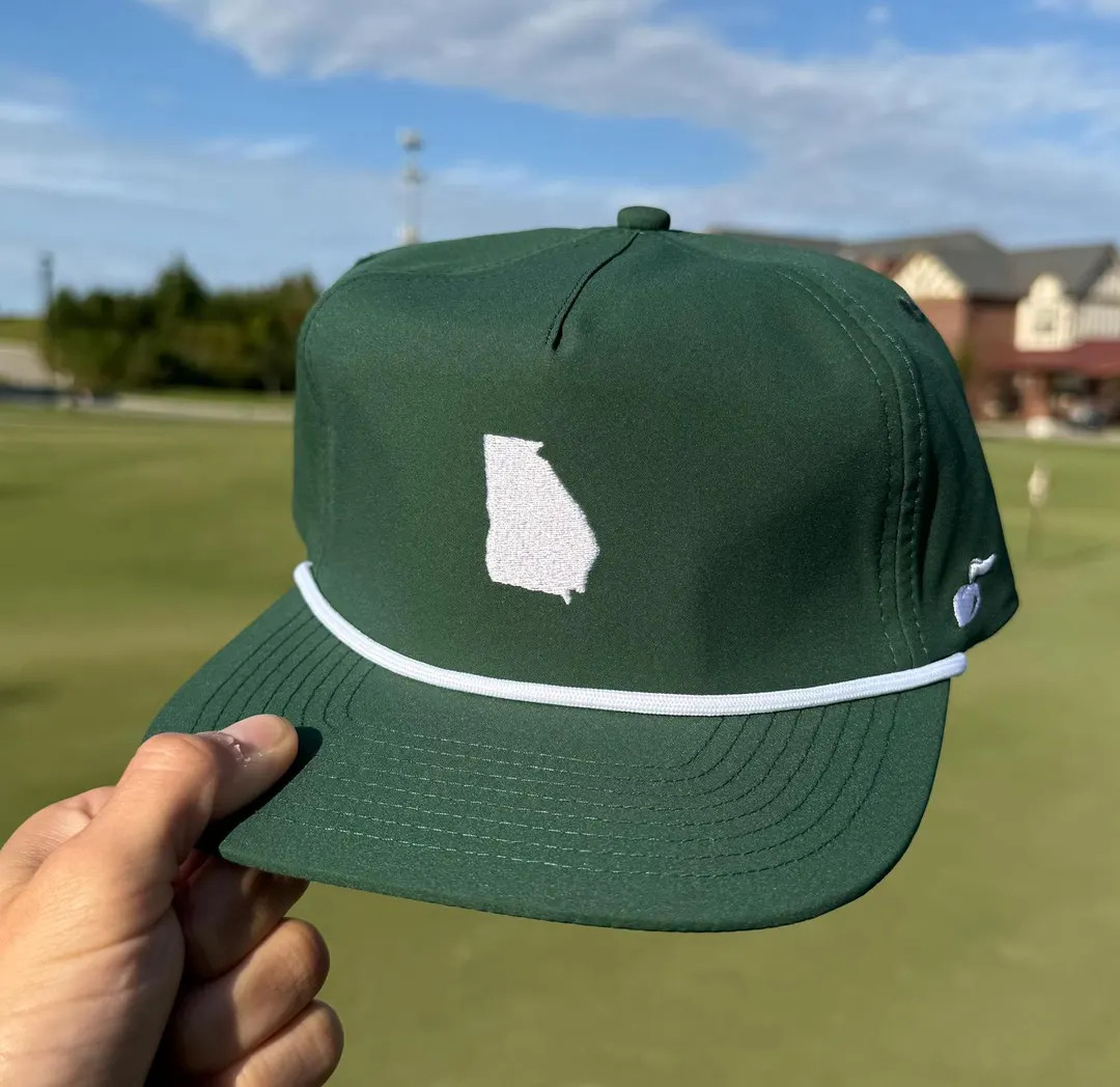Georgia Rope Golf Hat Augusta Green Embroidered State Outline Masters Georgia Gifts GA Gifts Peac... | Etsy (US)