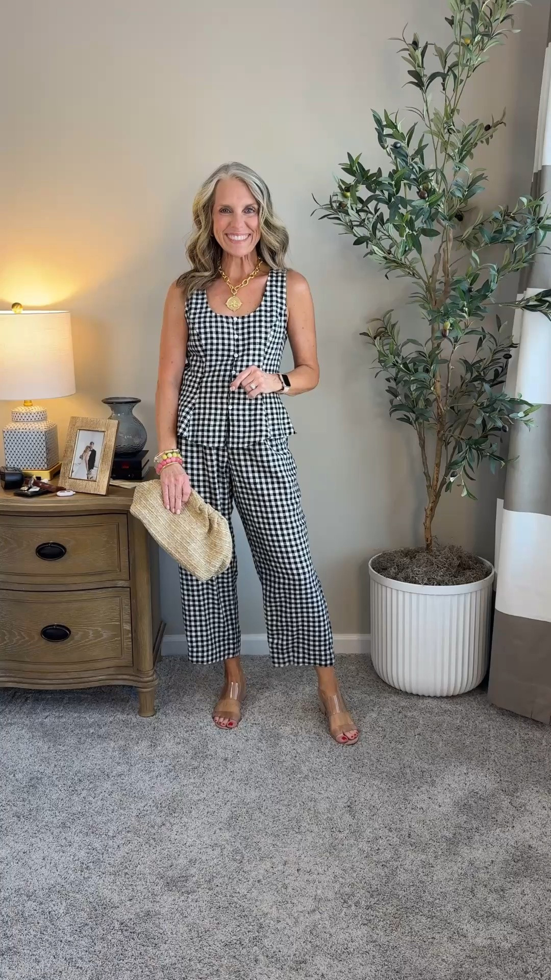 Have you heard gingham is trending. Look at all the ways you can style it. Wearing XS too and small bottoms.

#LTKdayinmylife #LTKootd #LTKOver40