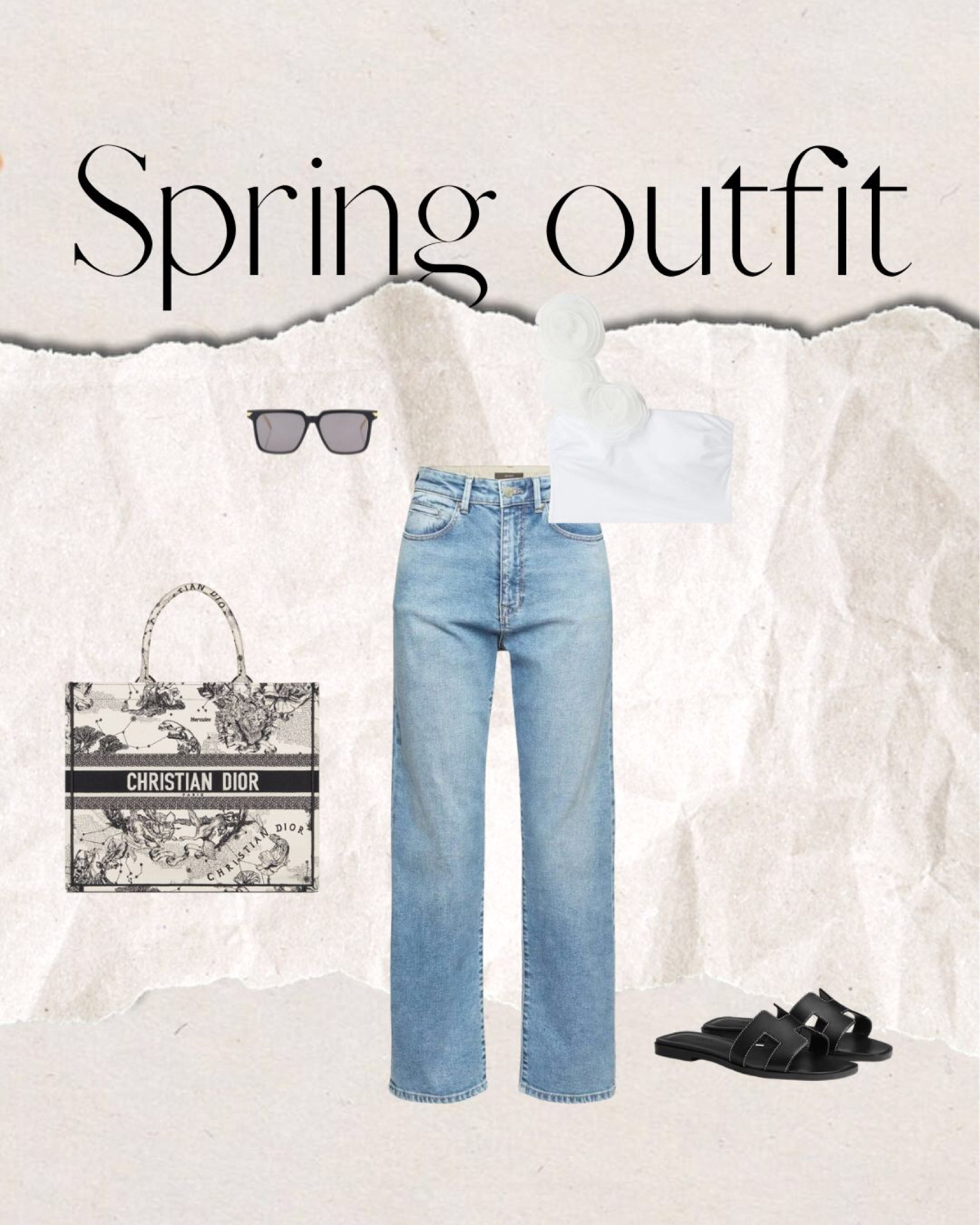 A chic spring outfit with a Dior tote bag and Hermès sandals.👡

#LTKFind