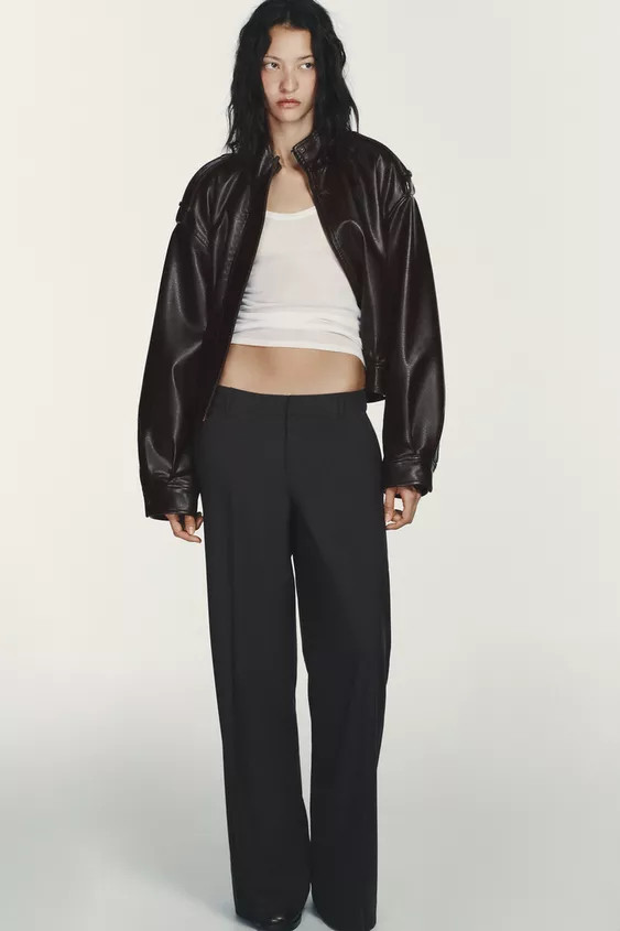 NADELSTREIFENHOSE MIT NIEDRIGER TAILLE | Zara DE