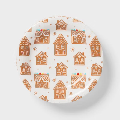 20ct Christmas Gingerbread Snack Plates - Spritz™ | Target