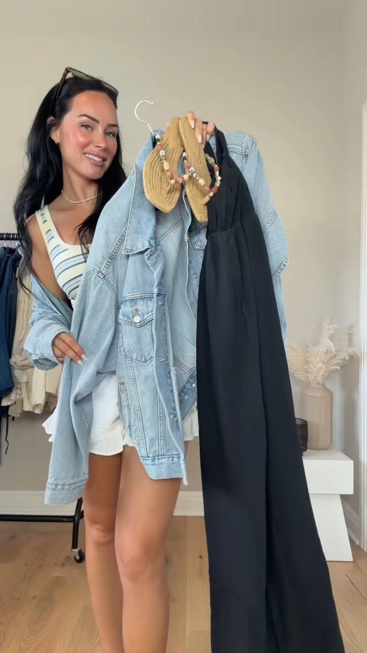 The perfect versatile black dress 🖤 I'm styling it more casual here with sandals for a daytime look, but you could easily dress it up for date night or an event by swapping the sandals for a kitten heel and a dressier bag. I love that it has a built-in bra so you can go bra-free, and it has pockets... 10/10! I'll have all of my outfit details on my LTK.

My sizing: 5'7", 145 lbs, 32DD. I'm wearing a size small.

@abercrombie versatile black dress, black dress outfit, daytime outfit, casual chic, date night outfit, event outfit, summer dress, built-in bra dress, bra-free dress, pockets dress, Abercrombie, chic style, elevated casual, neutral outfit, capsule wardrobe, summer fashion, outfit inspiration, everyday style, dress styling

#LTKootd #LTKgrwm #LTKSaleAlert
