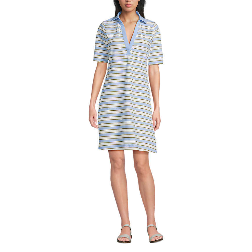 Women's Starfish Elbow Sleeve Polo Dress | Lands' End (US)