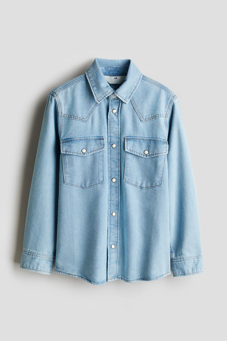H & M - Denim Shirt - Blue | H&M (US + CA)