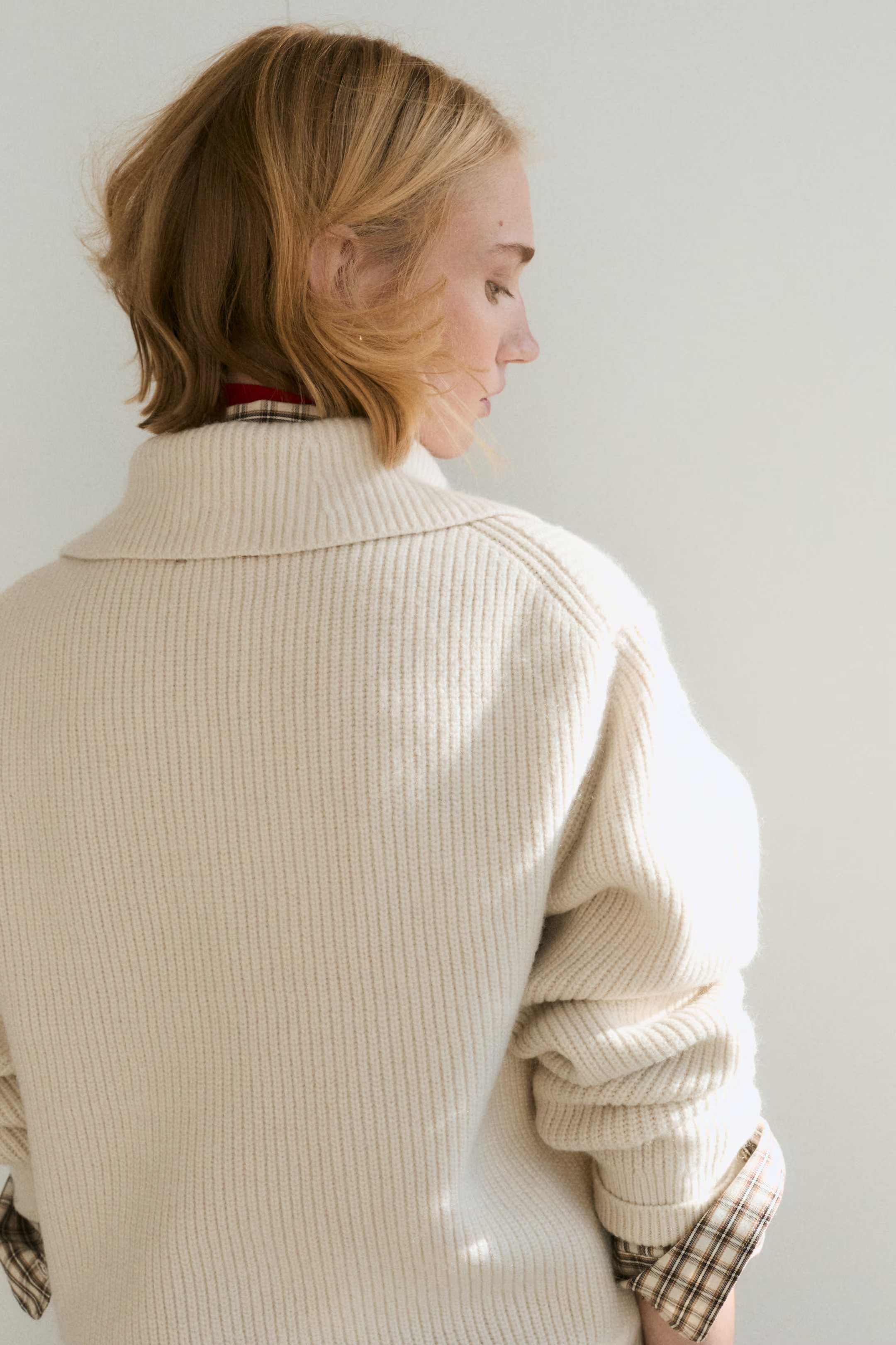 Rib-Knit Half-Zip Sweater | H&M (US + CA)