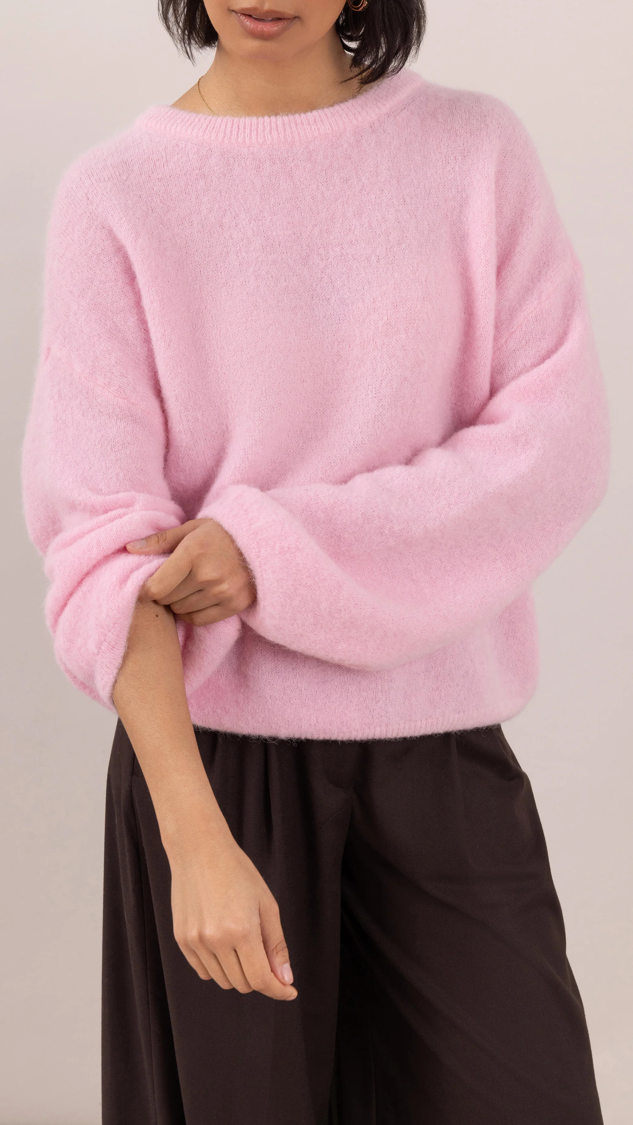 Maxine Alpaca Sweater - Powder Pink | Charli