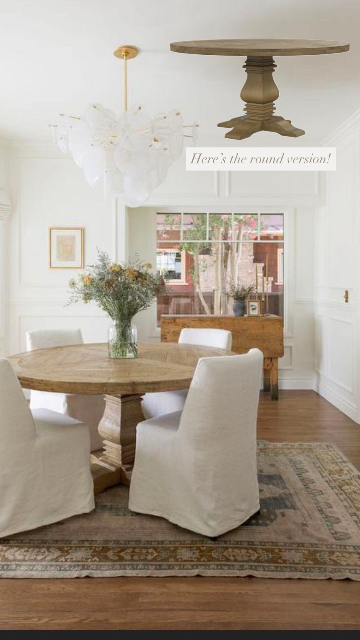 Here’s the round version of the classic dining table that sells at well known retailers for $2K - $4k

This Wayfair version gets you the look for much less!

#LTKSaleAlert #LTKHome