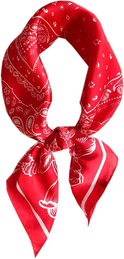 WENLOOY Square Satin Silk Feeling Hair Scarf Headscarf for Women/Men's Necktie Silk Bandanas Pock... | Amazon (US)