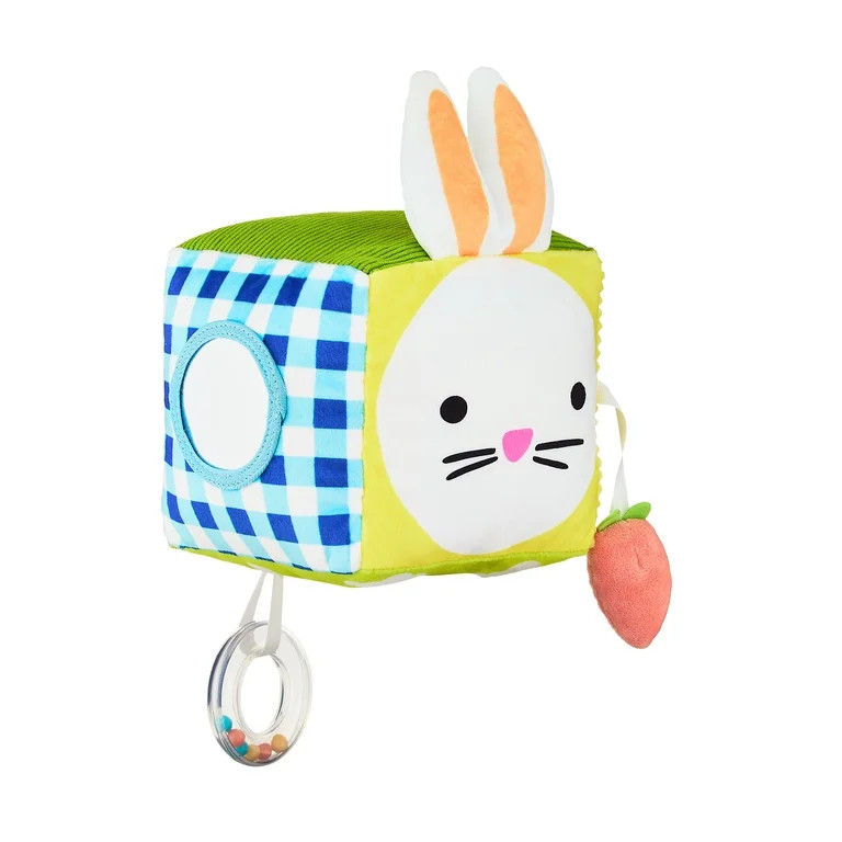 Spark.Create.Imagine. Easter Bunny Activity Toy Soft Plush Fabric Cube for Age 0 Month+ | Walmart (US)
