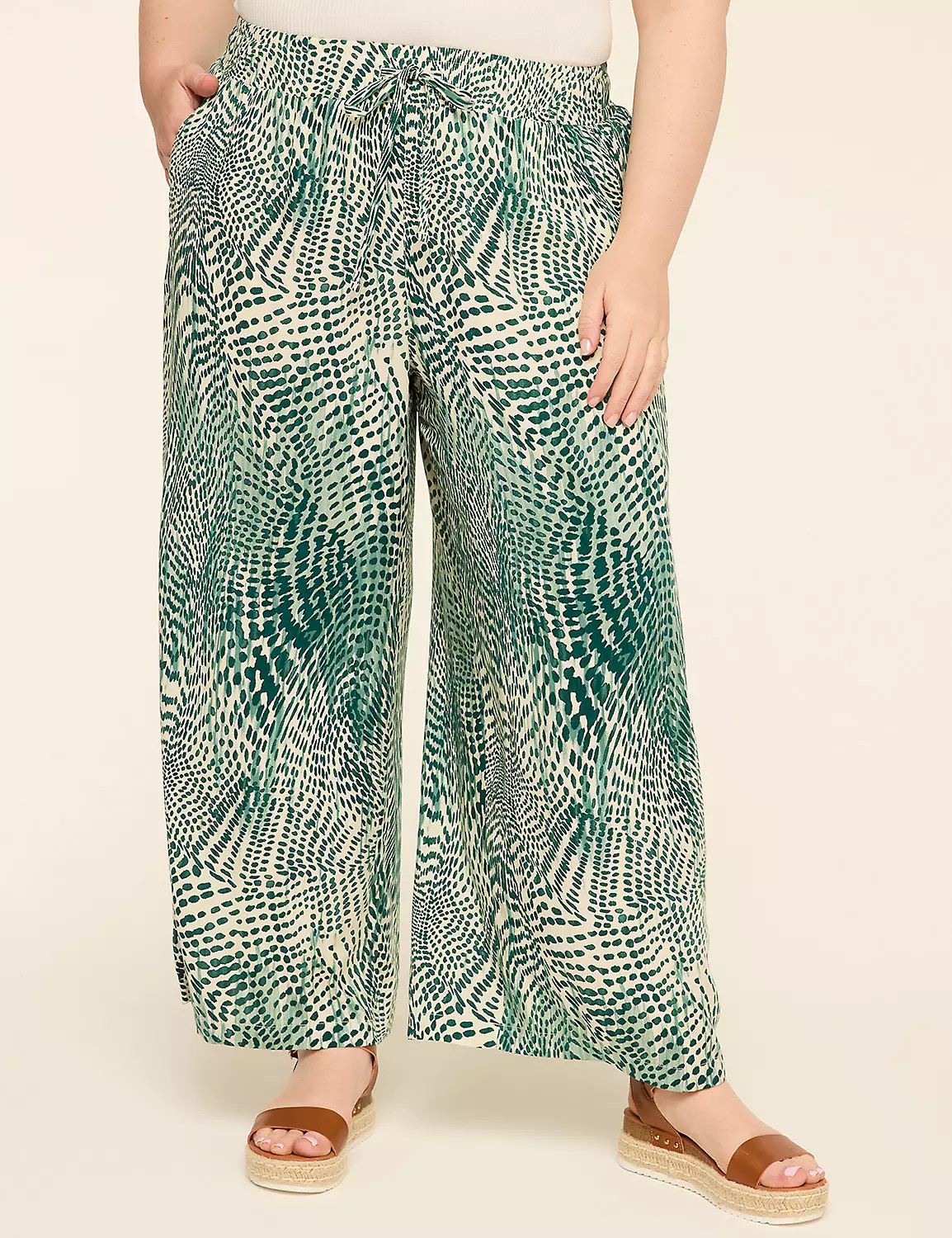 Pull-On Flowy Wide Leg Pant | Lane Bryant (US)