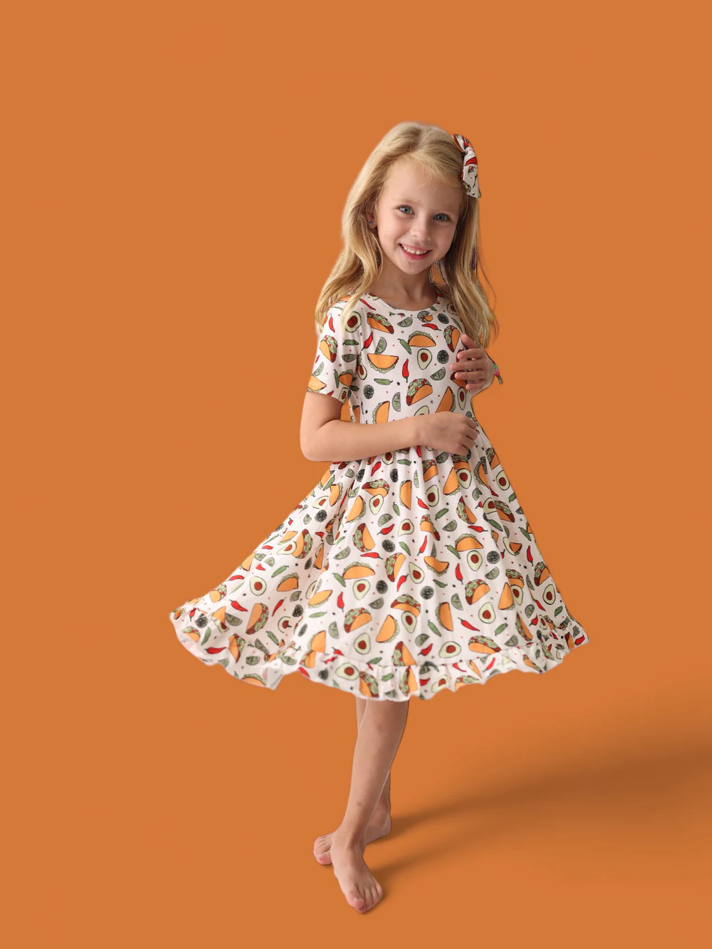 EXCLUSIVE TACO TUESDAY DREAM RUFFLE DRESS | Dream Big Little Co.