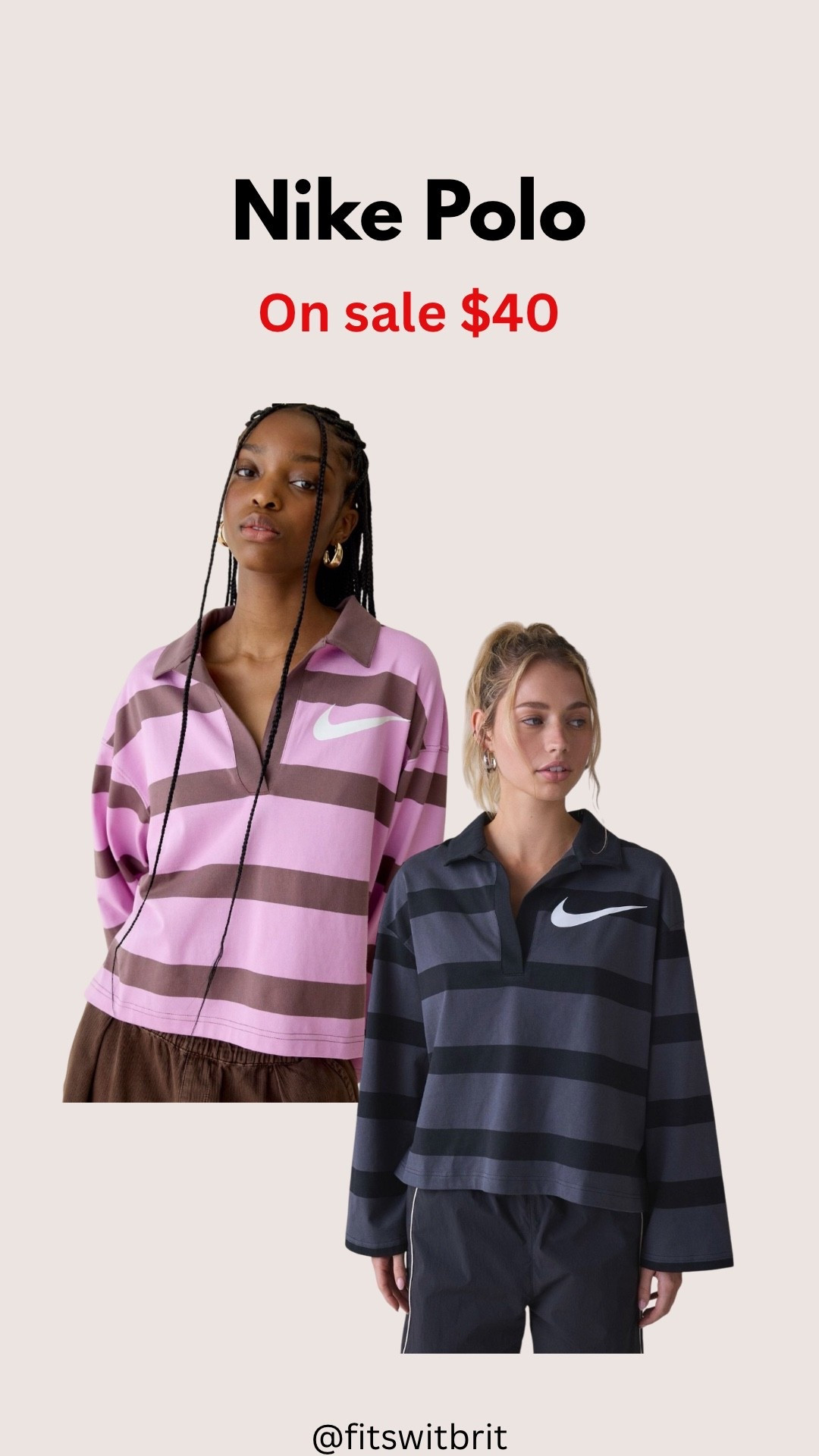 Nike Striped Polo on sale $40.

#LTKSaleAlert