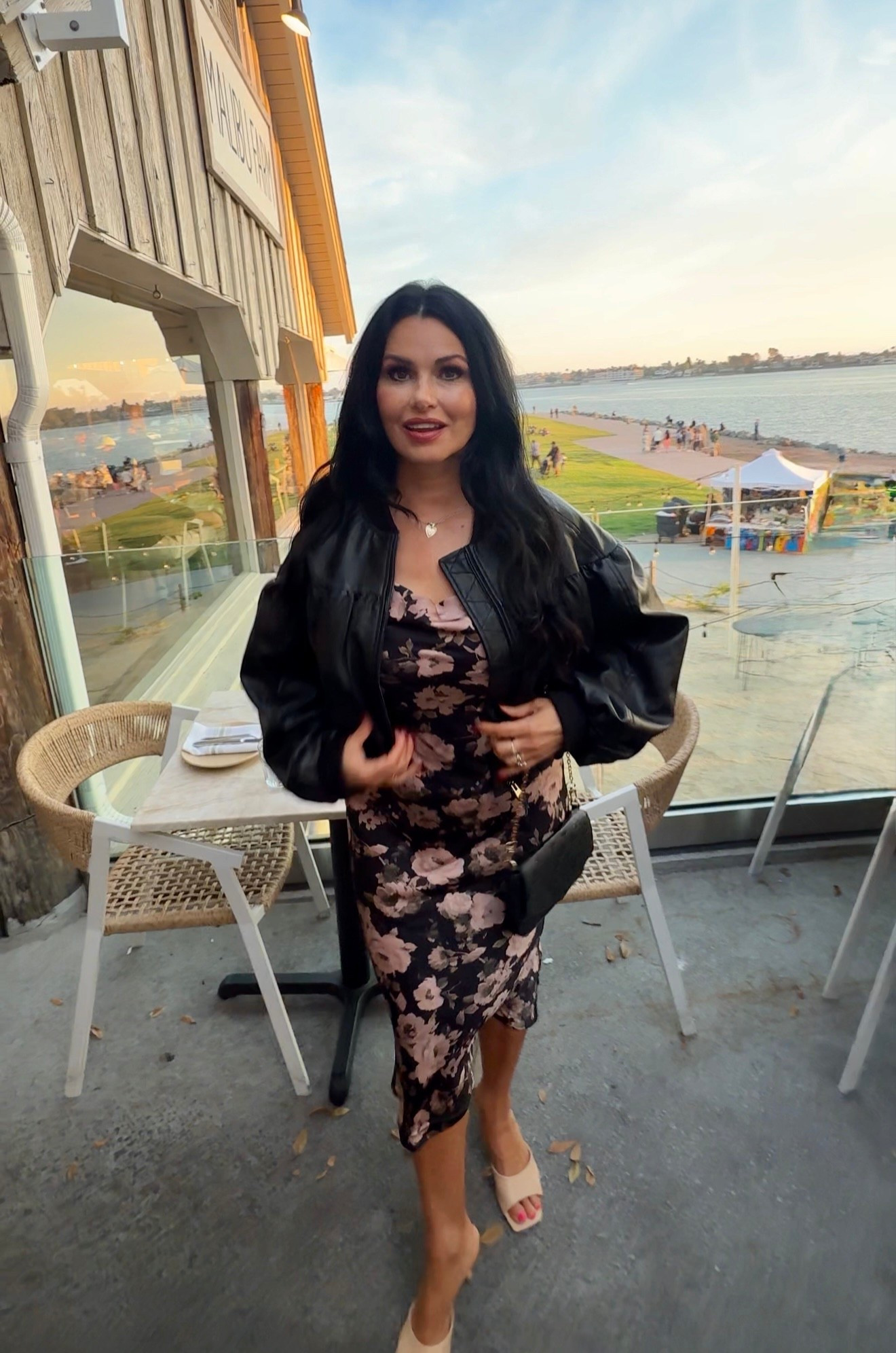 Date night outfit!🌸

This floral, fitted, long dress is so cute with nude heels, a black purse and a black leather jacket. It’s the perfect spring dress. 

#marneystidbits #maxidress #Easterdress
#bomberjacket #kittenheels


#LTKootd #LTKgrwm #LTKSaleAlert