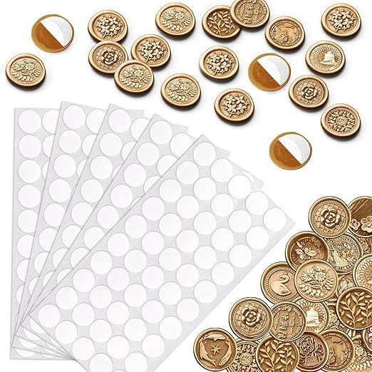 Palksky Adhesive Dots for Wax Seal, 250PCS Adhesive Wax Seal Backing for Wax Sealing, Transparent... | Amazon (US)