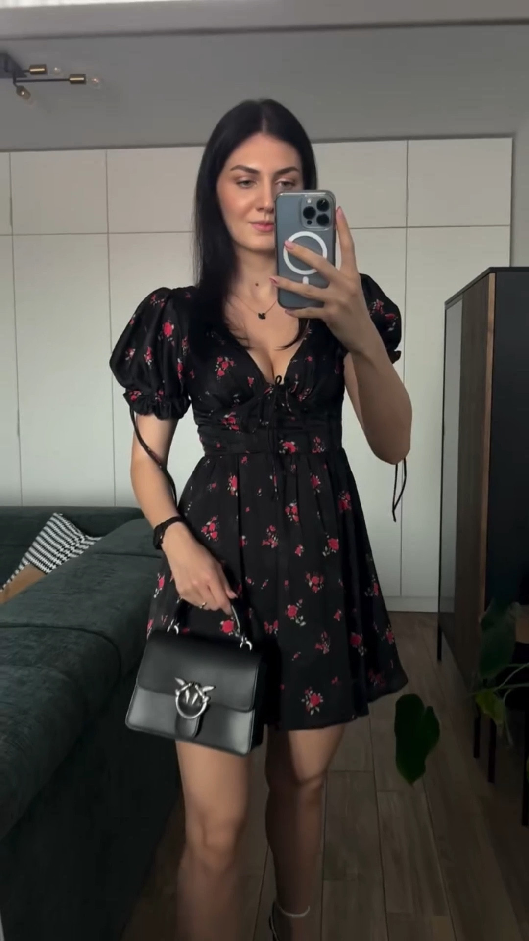 Let’s style this floral mini dress for my bday girl outfit 🖤🌸 #summerdresses #floraldress #partydresses