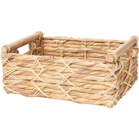 RGI Twisted Water Hyacinth Storage Basket - 14x9.5x6.25” | Sierra