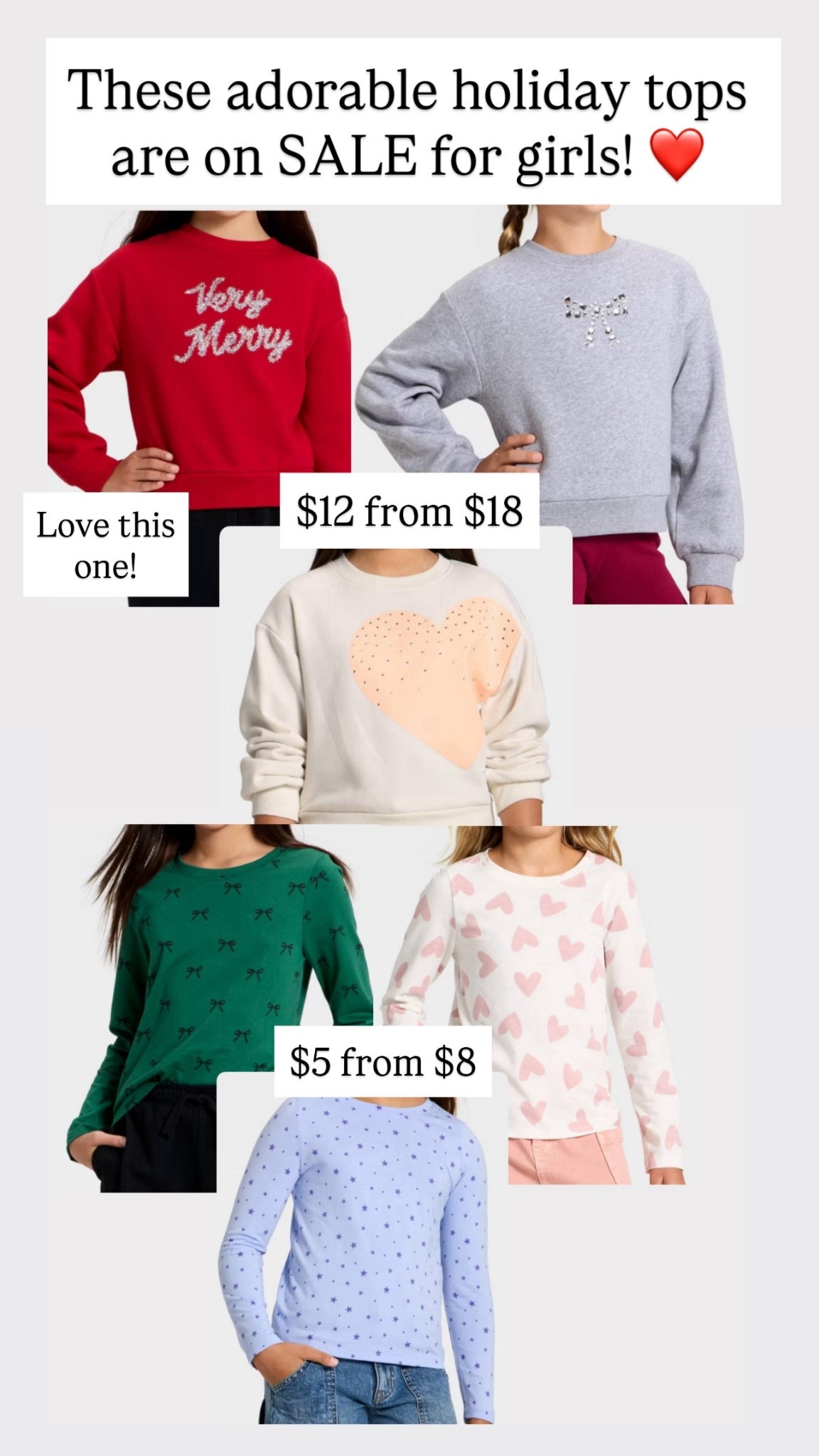 Holiday tops for girls are on sale!

#LTKHoliday #LTKSaleAlert #LTKKids