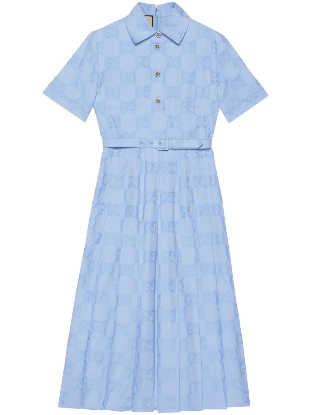 Gucci logo-print Flared Shirt Dress - Farfetch | Farfetch Global
