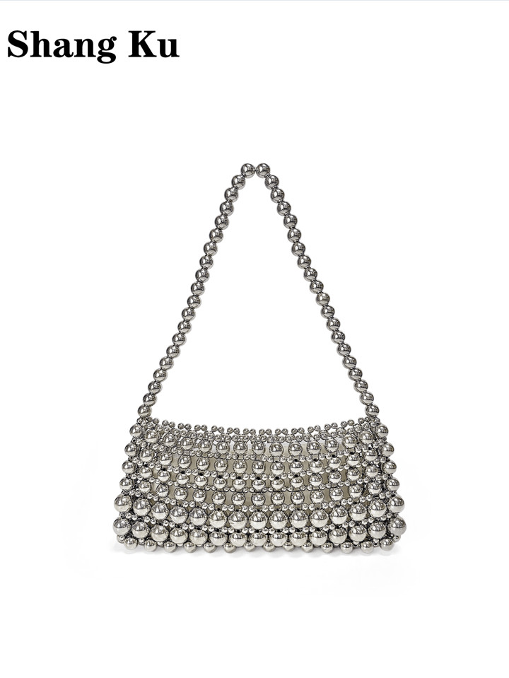 Pearl Embellished Oversized Tote Bag, One Shoulder Underarm Bag | SHEIN