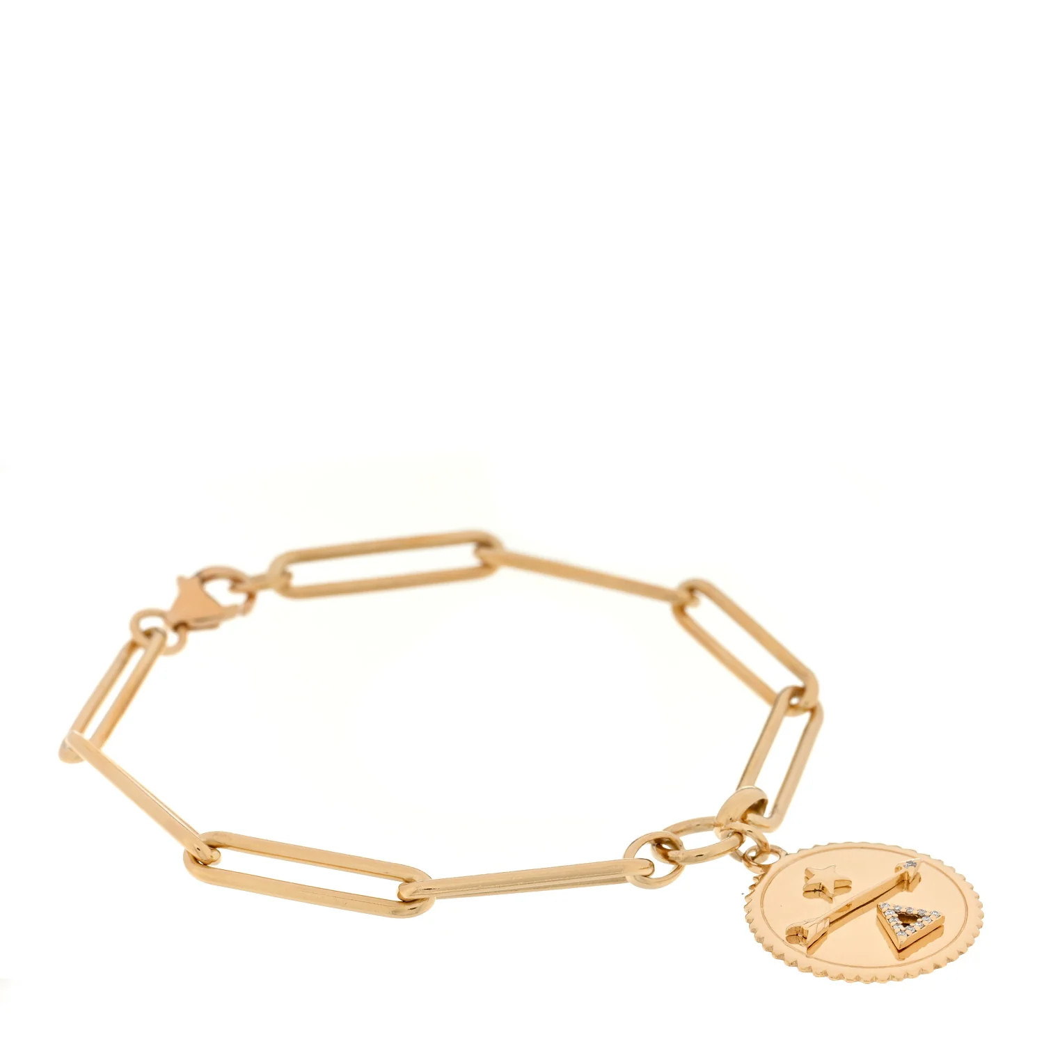 Foundrae: All/Jewelry/Bracelets/FOUNDRAE 18K Yellow White Gold Diamond Dream Extended Clip Chain ... | FASHIONPHILE (US)