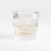 Atwell Stackable Textured Ribbed Double Old-Fashioned Glass + Reviews | Crate & Barrel | Crate & Barrel