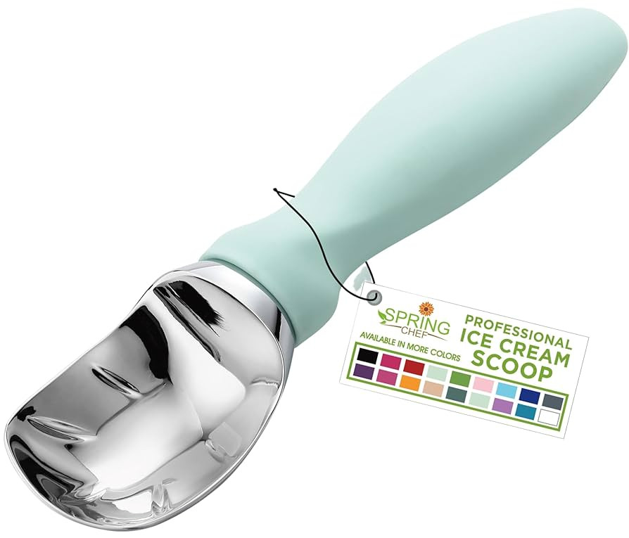 Spring Chef Heavy Duty Ice Cream Scoop with Comfortable Handle, Professional Metal Ice Cream Scoo... | Amazon (US)