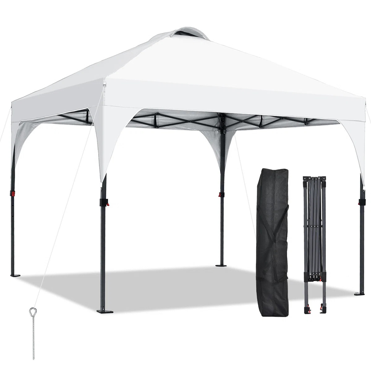 10 x 10 Ft Steel Patio Pop up Canopy | Wayfair North America