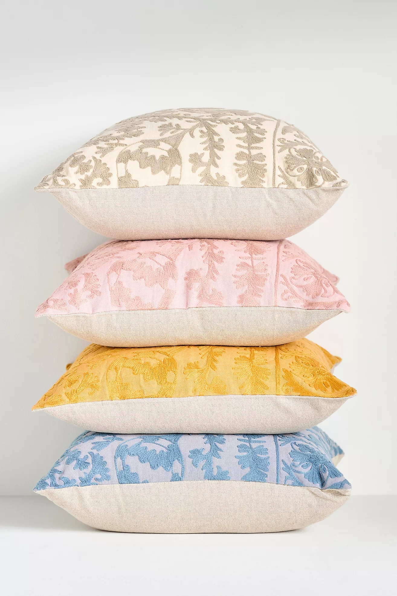 Hand-Embroidered Emilie Suzani Pillow | Anthropologie (US)