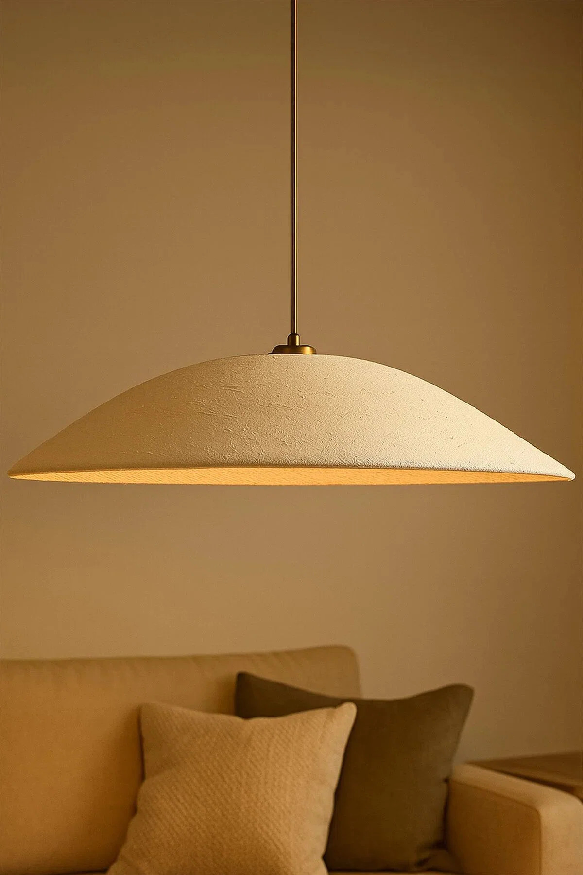 Elegant Adjustable Chandelier, Gold & Cream Finish, Metal Body, 18 - 23.6 inches Height | Ø19 x ... | Wayfair North America