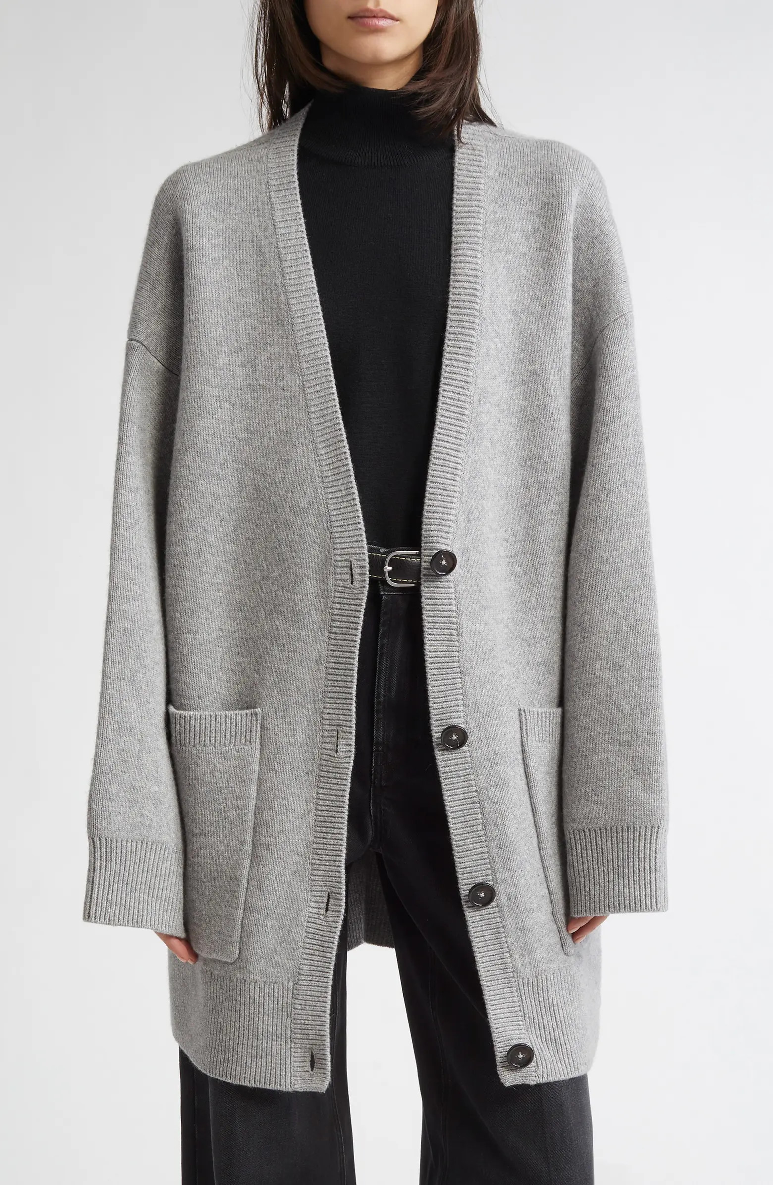Longline Stretch Cashmere & Wool Cardigan | Nordstrom