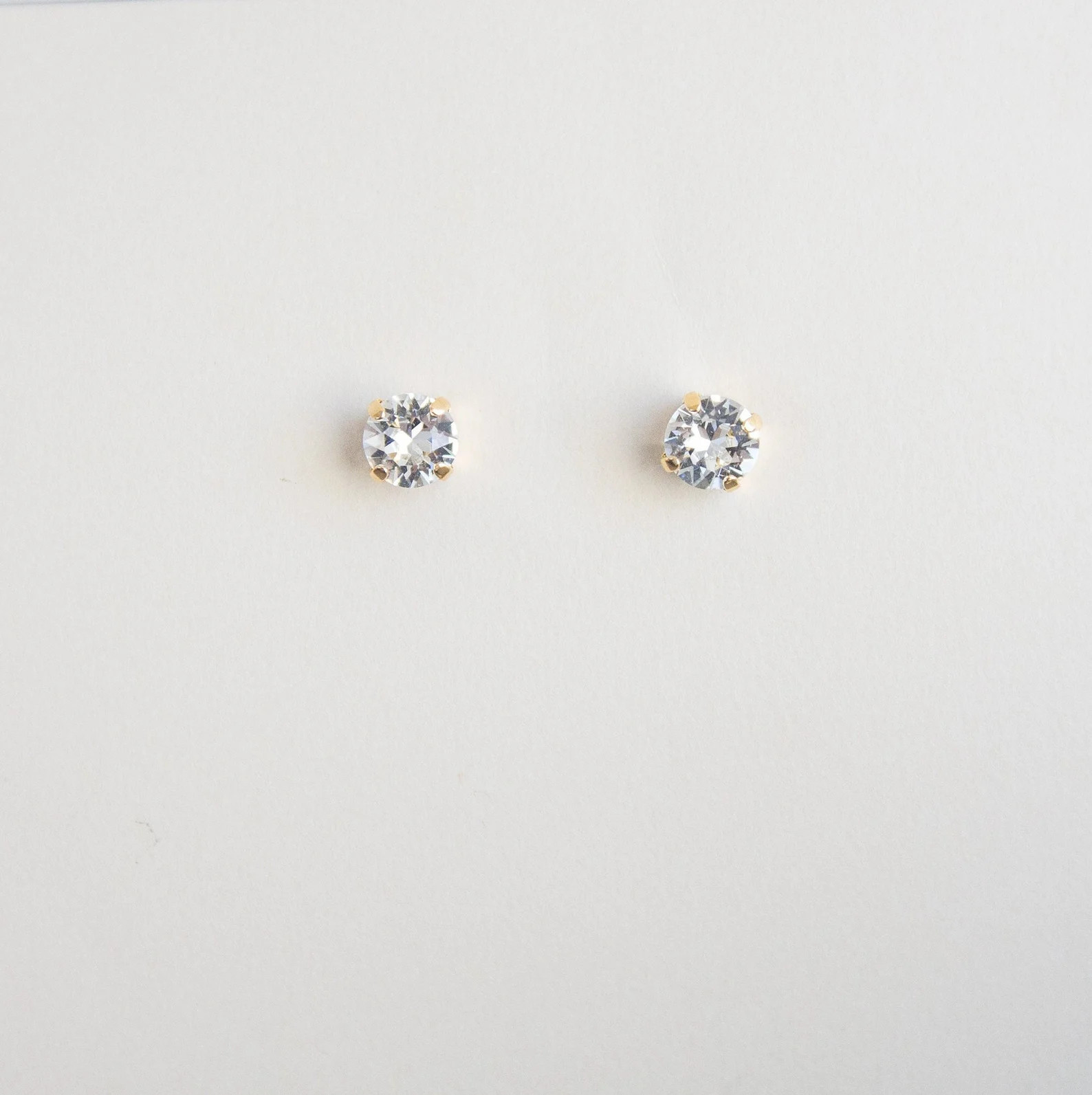 Christmas Diamond Earrings Round Diamond Stud Crystal - Etsy | Etsy (US)