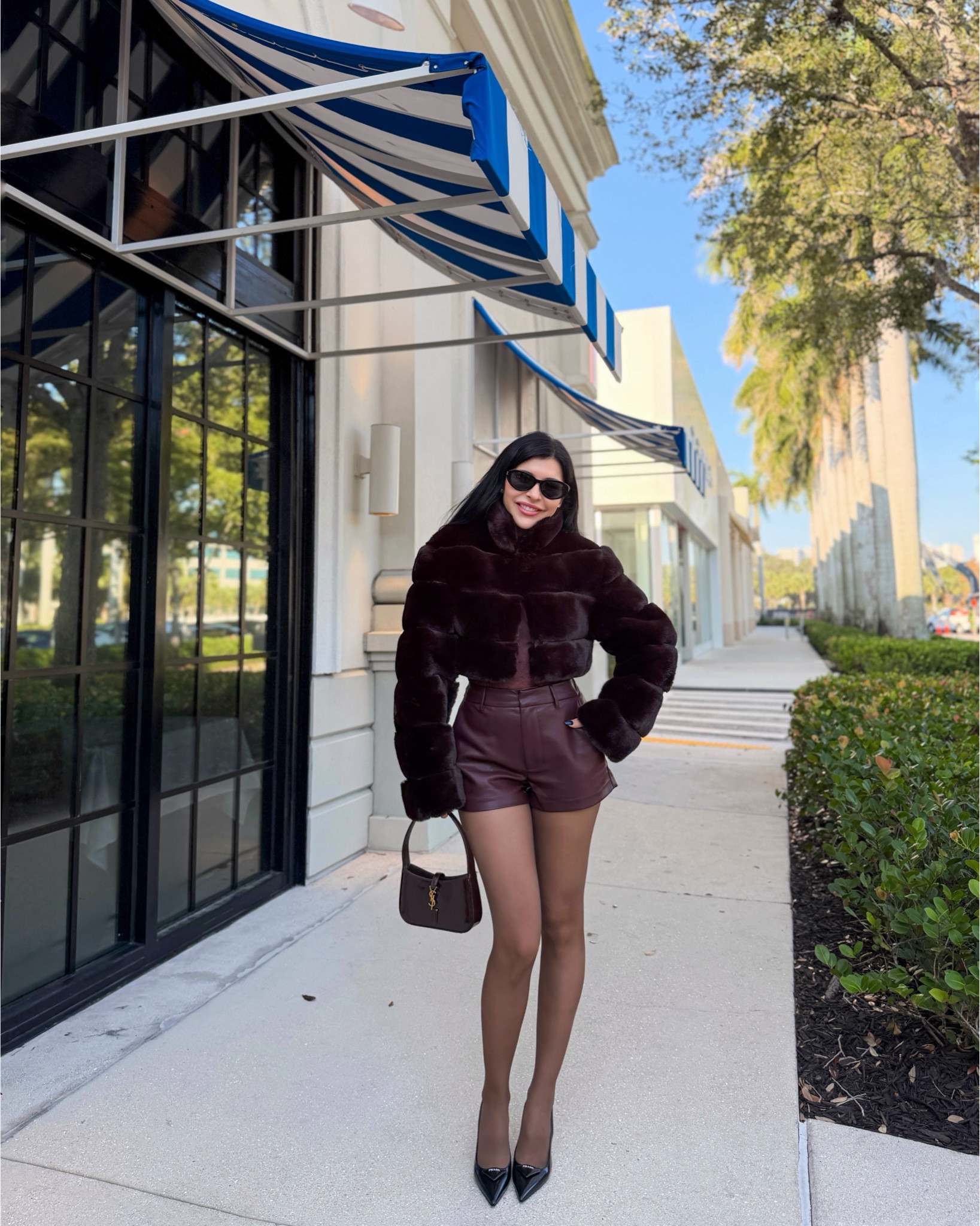 Revolve brown faux fur cropped coat and faux leather shorts 

#LTKSeasonal #LTKFindsUnder100 #LTKootd