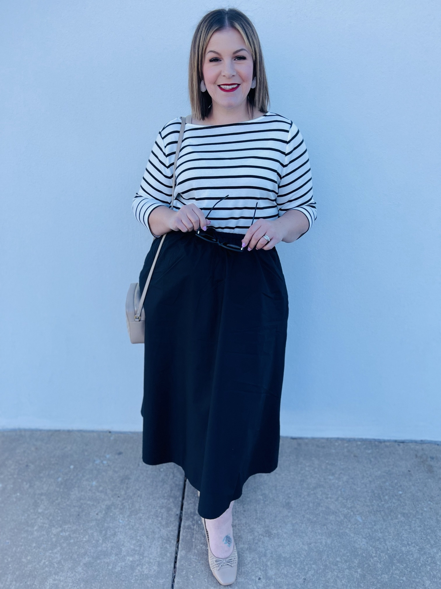 CURVY SPRING OUTFIT IDEA This Target skirt and striped top look great together but they can be styled on their own so many ways. The skirt is under $30 and the top is only $15! Skirt comes in sizes XS-4X, wearing XXL here. Top is plus size, wearing 1X. Target outfit, Target Tuesday, Target plus size, Target midsize, plus size outfit, midsize outfit, vacation outfit, workwear outfit
3/19

#LTKfindsunder100 #LTKplussize #LTKstyletip