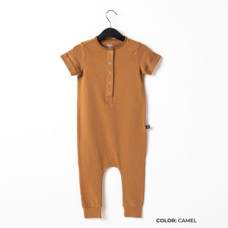 Short Sleeve Henley Essentials Rag Romper | Rags