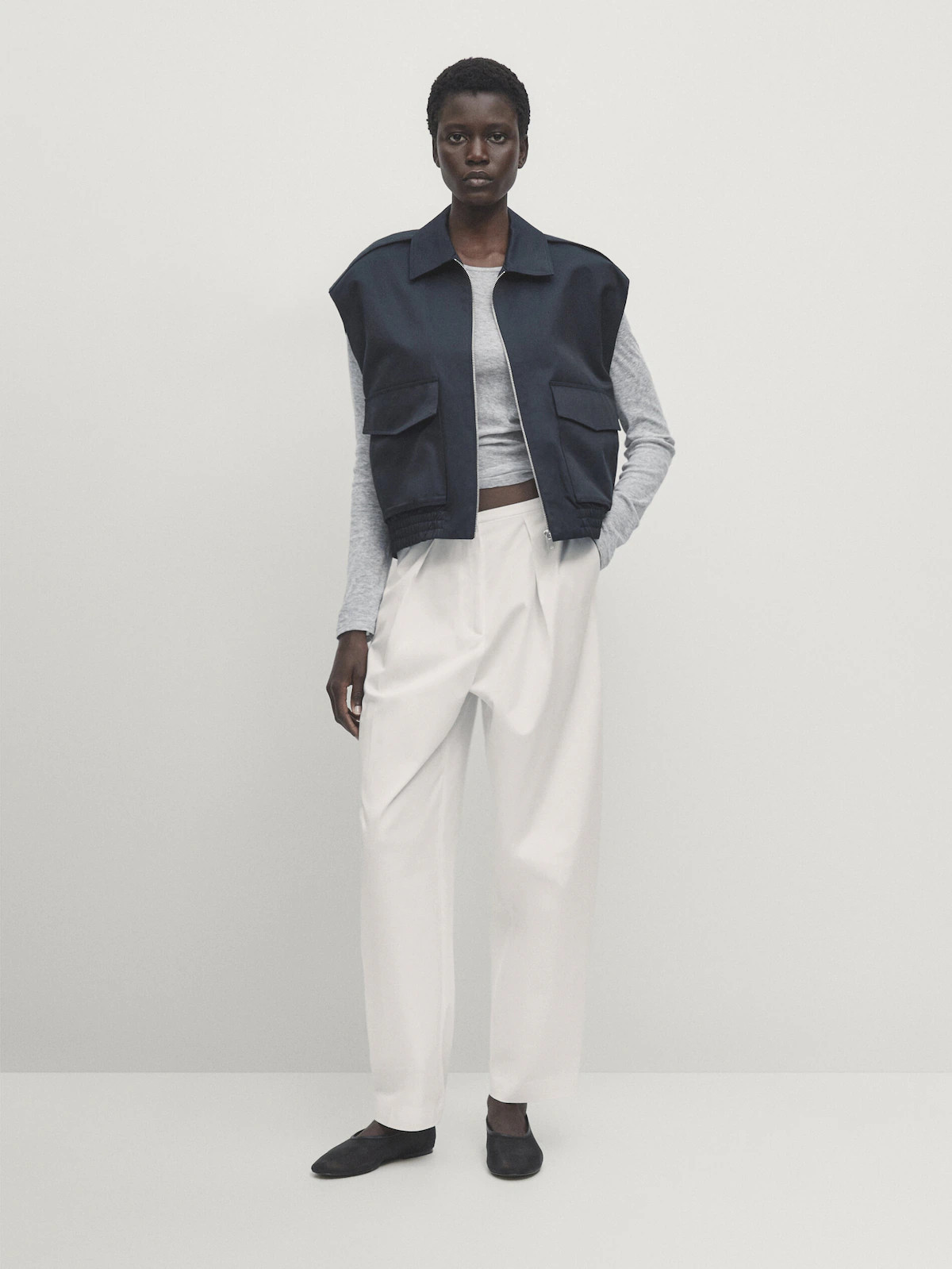 Baumwollhose im Barrel-Cut | Massimo Dutti DE