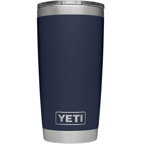 YETI Rambler 20 oz Tumbler, Stainless Steel, Vacuum Insulated with MagSlider Lid, Navy | Amazon (US)