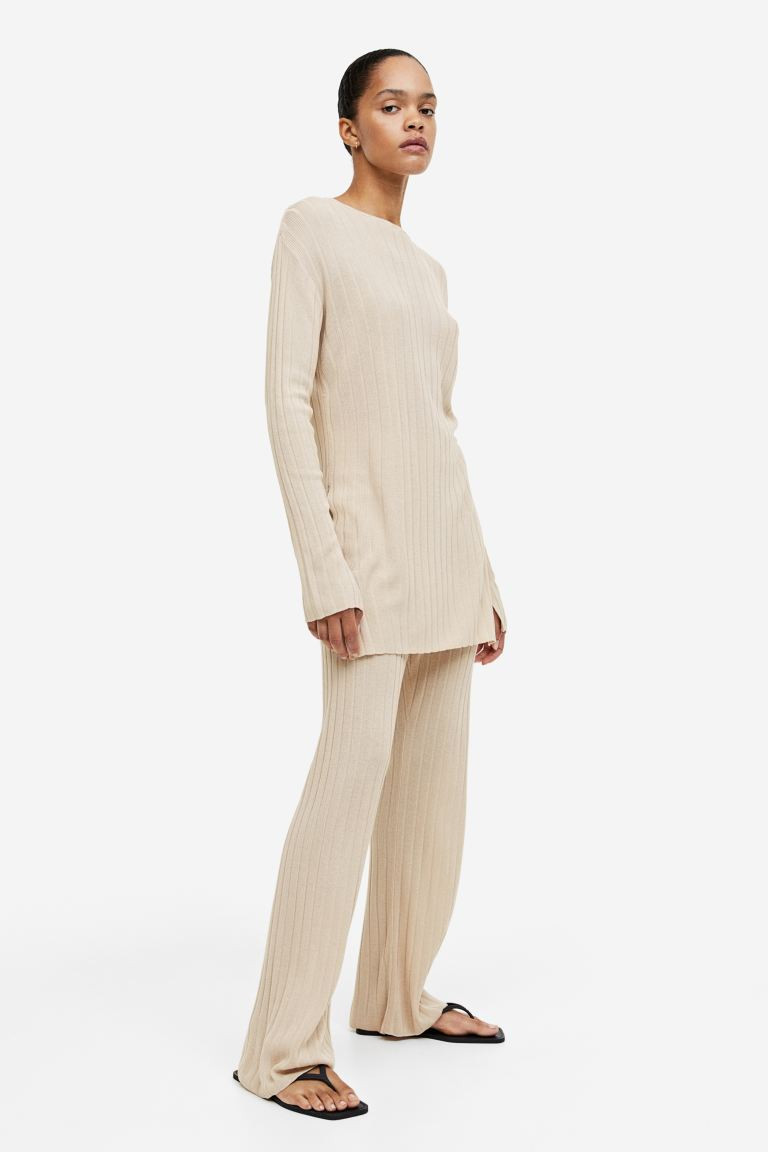 Ribbed viscose-blend top | H&M (UK, MY, IN, SG, PH, TW, HK)