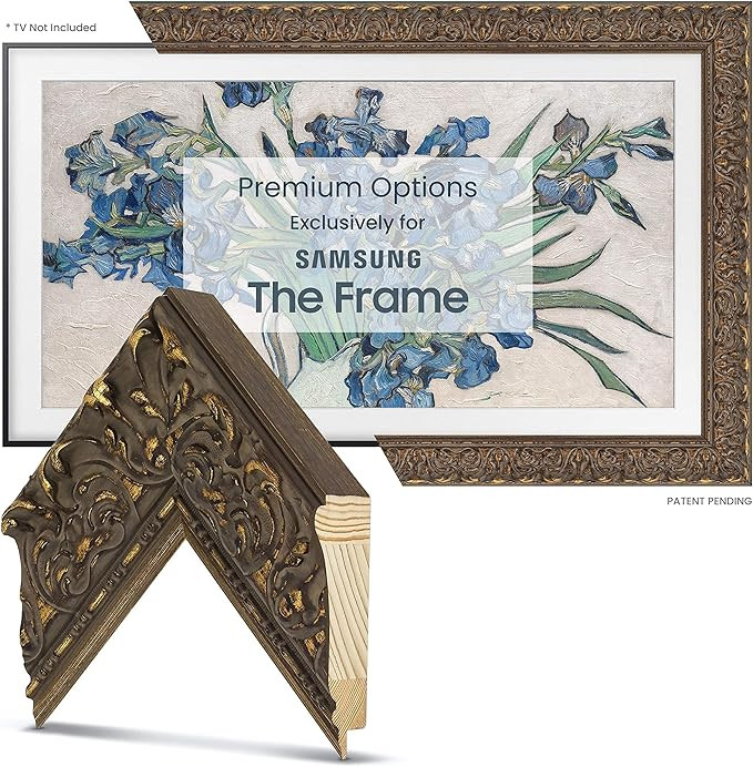 Deco TV Frames - Tuscan Gold Smart Frame Compatible ONLY with Samsung The Frame TV (55", Fits 202... | Amazon (US)