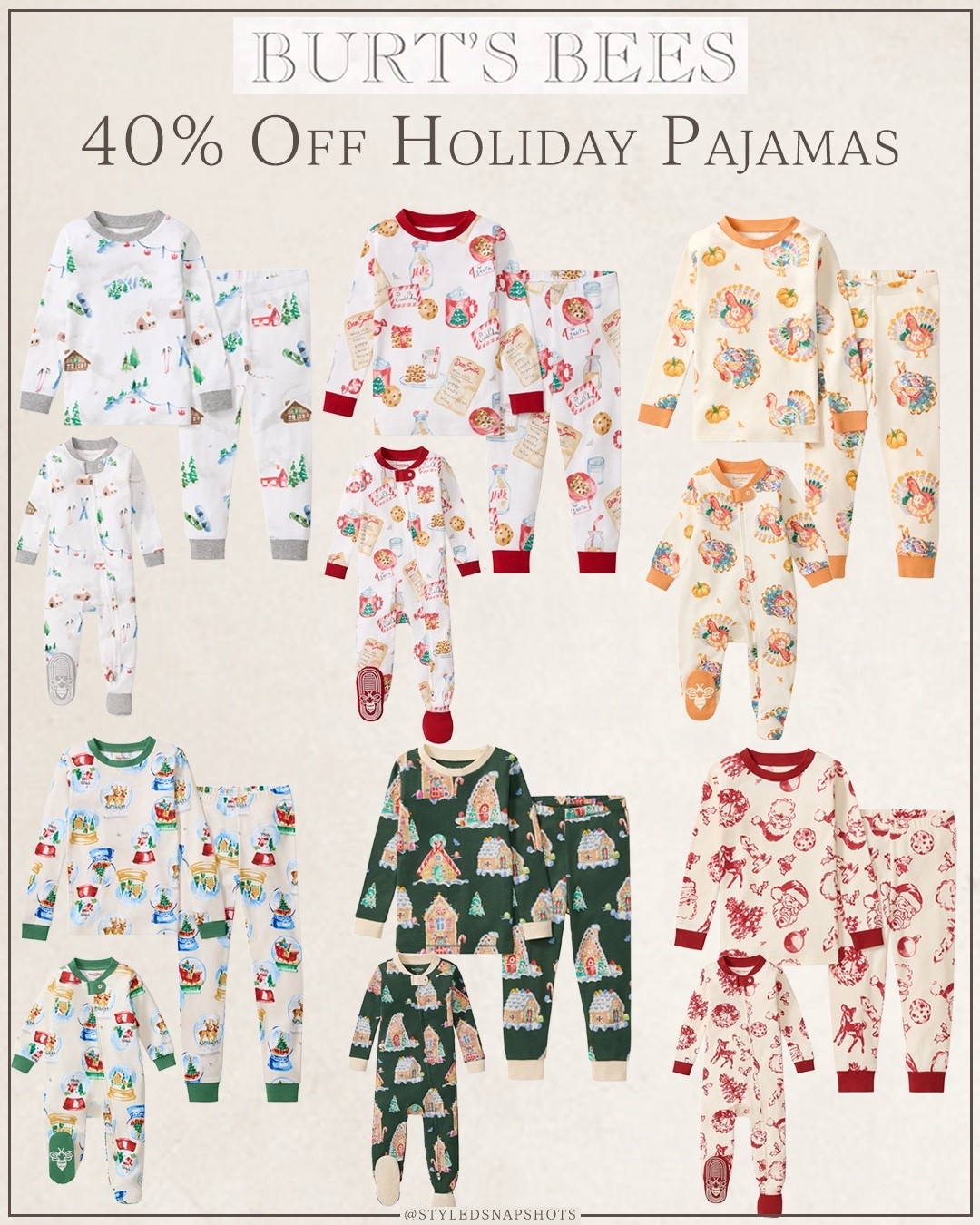 40% off matching holiday family pajamas!