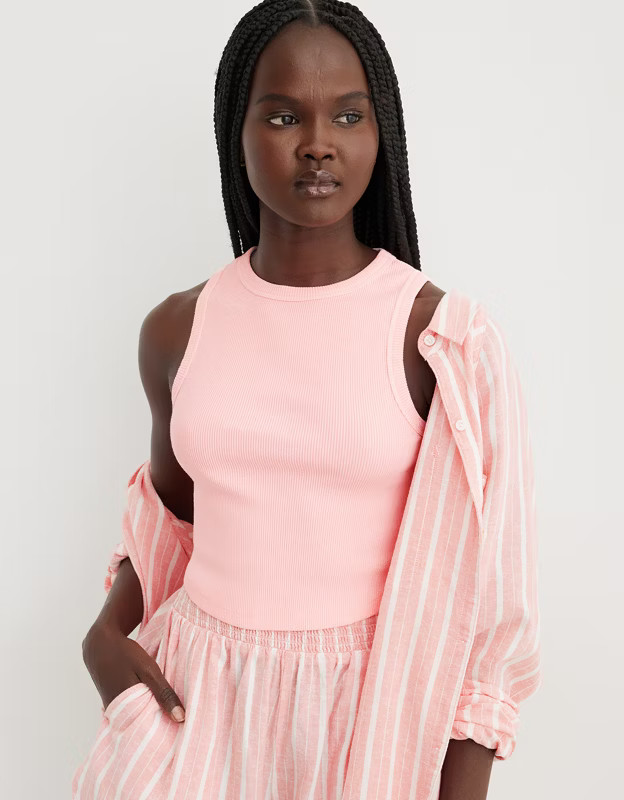 Aerie New Day Curved Hem Tank Top | Aerie