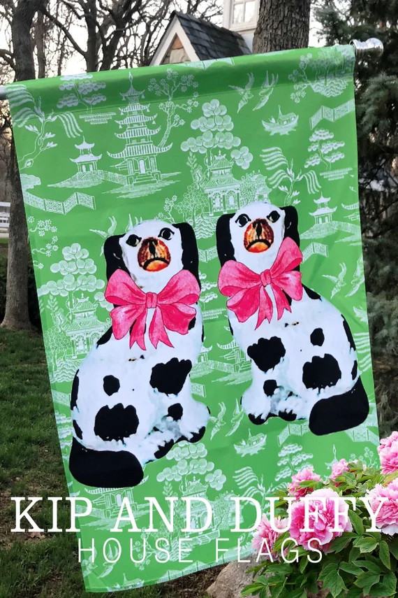 Pink and Green Staffordshire Garden Flag 12.5 X 18 Double - Etsy | Etsy (US)