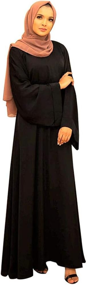 Casual Muslim Women's Long Dress Women Dubai Dress Kaftan Abayas Tie Front Islamic Abaya | Amazon (US)