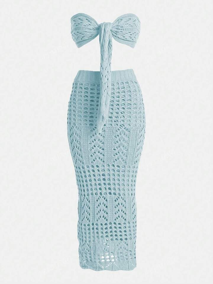 Vacation Outfits Women Summer Dresses Boho Strapless Bowknot High Waist Bodycon Sexy Beach Resort... | SHEIN