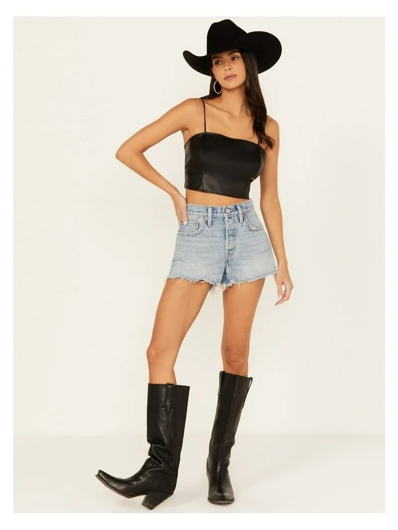 Levi's Women's Light Wash Micro Vibes 501 Original Shorts Light Wash 30 | Walmart (US)